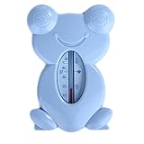 WeiMiSi 風呂用 温度計　湯温計　水温計　可愛いカエル　ブルー