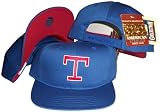 Texas Rangers Blue Snapback Adjustable Plastic Snap Back Hat / Cap