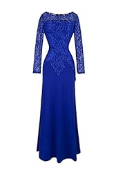 Long Sleeves Cocktail Floor Length Linen Lace Evening Dress/Homecoming Dress/Bridesmaid Dress/Prom Dress/Wedding Party Dress 
