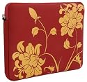 Laurex 15.4" and 15.6" Neoprene Notebook/Laptop Sleeve Case - Red Blossom