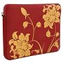 Laurex 17" Neoprene Notebook/Laptop Sleeve Case - Red Blossom