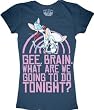 Animaniacs Pinky & The Brain World Take Over Juniors T-shirt