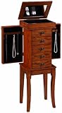 Charging Caddy Dark Oak Jewelry Armoire
