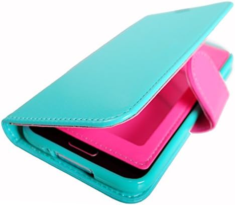[Mint] S5 Pastel Tone Synthetic Leather [Secret Mirror] [5 Card Pocket] Case - Premium Smooth PU Leather Case Magnetic Lock For Galaxy S5