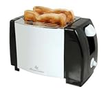 Lloytron Cool Touch 2 Slice Toaster White with Black Trim (E902BK)