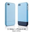 elago S4 Glide Case for AT&T and Verizon iPhone 4 - Soft Feeling Pastel Blue + Extra Bottom Clip + Front Protection Film + Back Protection Film included