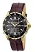 Ellesse gents brown leather strap with black ana-digi dial and gold IP case watch