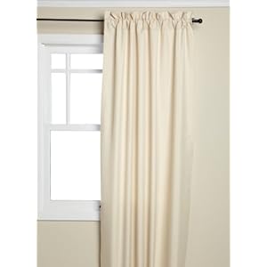 Ridgedale Thermal Backed Blackout 40-Inch by 84-Inch Tab Top Panel Pair, Natural