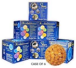 Bulk 6 Pack - 10" Mega Hanging Starlight Sphere - 150 Lights - Gold