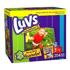LUVS FAMILY PACK SIZE 3 (16-28 POUNDS) DIAPERS 96 count