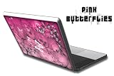  : Apple Macbook 13' Skin Decal Sticker with 'E' Shock impact protection - Pink Butterfly