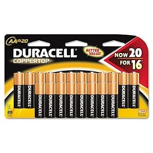 Duracell Coppertop AA Batteries, 20-Count