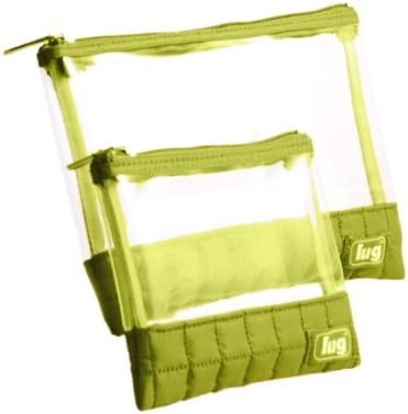 LUG TRAVEL 2 CLEARVIEW TOILETRY ENVELOPES GREEN