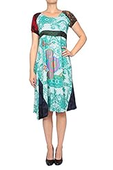 Round Neck One Shoulder Short Sleeves Cotton  Dress