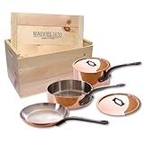 Mauviel M'heritage 6501.00wc 250c Crated 5-Piece Set with Cast Iron Handles Mauviel M'heritage 6501.00wc 250c Crated 5-Piece Set with Cast Iron Handles