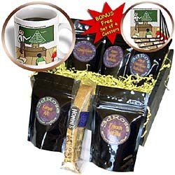 Rich Diesslins Funny General Cartoons - Government Sponsored Food Pyramid - Coffee Gift Baskets - Coffee Gift Basket