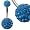 Crystal Belly Ring by GlitZ JewelZ &Acirc;&copy; - it takes more than 105 crystals to make this BLING!! - Comes packed in a lovely velvet pouch - Blue Sapphire crystals, Surgical Steel bar 3/8' (10MM)