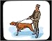 Mouse Pad with guardsman, lead, watchman, dog, dogs, walk, leash, guard, dog's