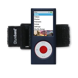 Tuneband, Grantwood Technology's Armband, Silicone Skin, and Screen Protector for iPod Nano, Choose Skin for 3rd or 4th Generation, Compatible with Nike+iPod