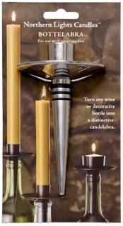 NLC Bottelabra Taper Holder - Pewter Color Finish