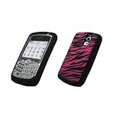 Hot Pink and Black Zebra Stripes Design Soft Silicone Gel Skin Cover Case f ....