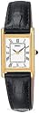 Seiko Women's Black Leather Strap Watch #SXGN42