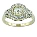 0.95 CT TW ROUND DIAMOND ANTIQUE STYLE ENGAGEMENT RING MADE IN 18K YELLOW GOLD