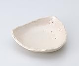 白押花三角皿（M）　5個組 【美濃焼　和皿】 〔キャッシュバックキャンペーン対象商品〕