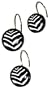 Zebra Shower Curtain Hooks