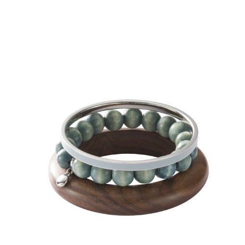 Fossil Damen-Armreifset 3-teilig Edelstahl Holz JF86107040 Preisvergleich