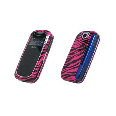 Best Price Premium Hot Pink and Black Zebra Design Snap-On Cover Hard Case Cell Phone Protector for Pantech Impact P7000 [Accessory Export Brand Packaging]
