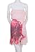 Doki Geki Crinkled Ruffle Trimmed Stamped Strapless Lined Dress Pink M