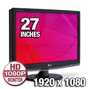LG W2753V-PF 27-Inch Widescreen 1080p LCD Monitor (Gloss Black) by LG