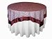 85x85 Embroidered Sheer Organza Table Overlay - 23 colors!