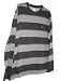 Chaps Long Sleeve Rugby Shirt, Size XL, Black/Grey