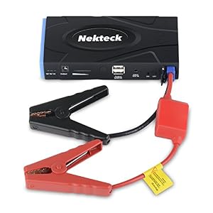 Nekteck Multifunction Car Jump Starter Portable Power Bank External Battery Charger 600A Peak with 16800mAh - Emergency Auto Jump Starter for Truck Van SUV Laptop Smartphone USB Device and More