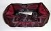 Satin Pet Bed in Iridescent Ruby Red