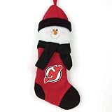 22" NHL New Jersey Devils Plush Snowman Hockey Christmas Stocking