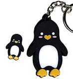 Penguin designed by Krisgoat - Rubber Keychain