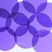 Sequin 40mm No Hole Round Shape Vinyl Go Go Trans Purple