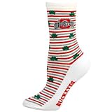 NCAA Ohio State Buckeyes Ladies White St. Patrick's Day Crew Socks
