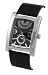 Geneva Platinum Men's Rectangle Face Watch, Black-Black