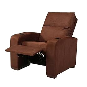 Home Theater Recliner - Brown Microfiber