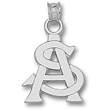 Arizona State Sun Devils As Pendant (Silver)