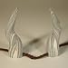 Pan Horns, Satyr Goat Devil Horns, Gray Twist Goat Horns, Hand Made 3 inches