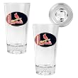 St. Louis Cardinals MLB 2pc Pint Ale Glass Set with Baseball Bottom - Oval Logo by Great American Products