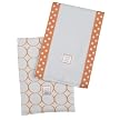 SwaddleDesigns Baby Burpies 2-pc. Set - Orange Mod Circles