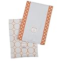 SwaddleDesigns Baby Burpies 2-pc. Set - Orange Mod Circles