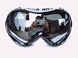 ALPLAND SKIBRILLE - SNOWBOARDBRILLE - DOUBLE LENS ULTRA SILVER FLASH! - 