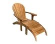 Teak Furniture Gallery TGL100 Adirondack Chair with Footstool